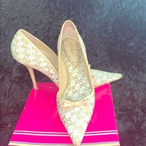 Bcbgirls natural log pumps